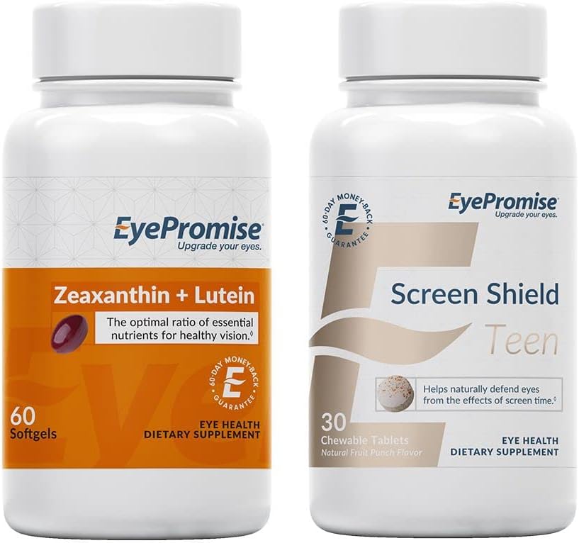 EyePromise Zeaxanthin + Lutein Eye Vitamin ve Ekran Shield Teen Chewable Eye Vitamin
