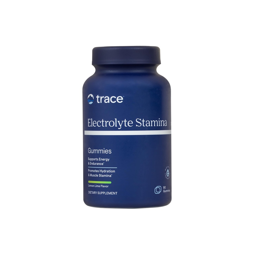Trace Minerals Electrolyte Stamina Gummies - Βολικό συμπλήρωμα ηλεκτρολυτών που υποστηρίζει την ενυδάτωση - Υποστηρίζει την ιδανική ενέργεια - μυών Stamina - Vegan - λεμόνι Lime - 90 Count (30 Services)