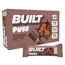 İnşa edilen Bar, Puff protein Bars, Brownie Batter Puff, 17g Protein Snacks, On-The-Go Bars, Only 140 Calories, 6g Sugar, Collagen, Gluten Free, 12 Count
