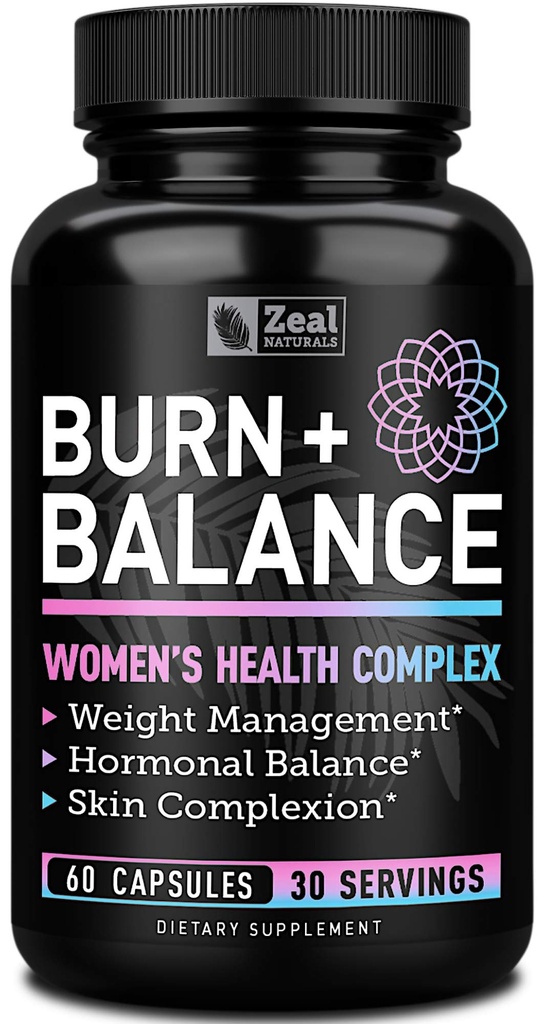 Zeal Naturals Kilo Kayıp Kadınlar için Destek + Günlük Denge Vitaminleri (Iron, Vitamin D, Setria®, Folate) Premium Diyet Support Pills for Women+ Multivitamin ve Hormon Destek