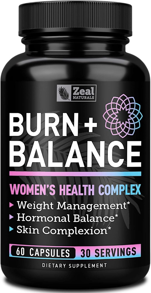 Zeal Naturals Kilo Kayıp Kadınlar için Destek + Günlük Denge Vitaminleri (Iron, Vitamin D, Setria®, Folate) Premium Diyet Support Pills for Women+ Multivitamin ve Hormon Destek