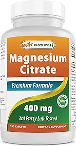 Best Naturals Μαγνήσιο Κιτρικό (Citrato de Magnesio) 400mg 250 δισκία (400 mg στοιχειακό μαγνήσιο ανά 2 δισκία) (1)
