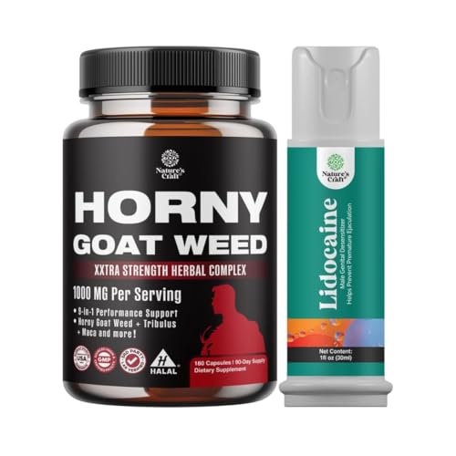Boyy Goat Weed for Men - Ekstra Güçlü Erkek Supplement ve Lidoka Desensit Topical Spray Climax Control for Longer Lasting Performance - Boost Endurance and Stamina Fast Acting