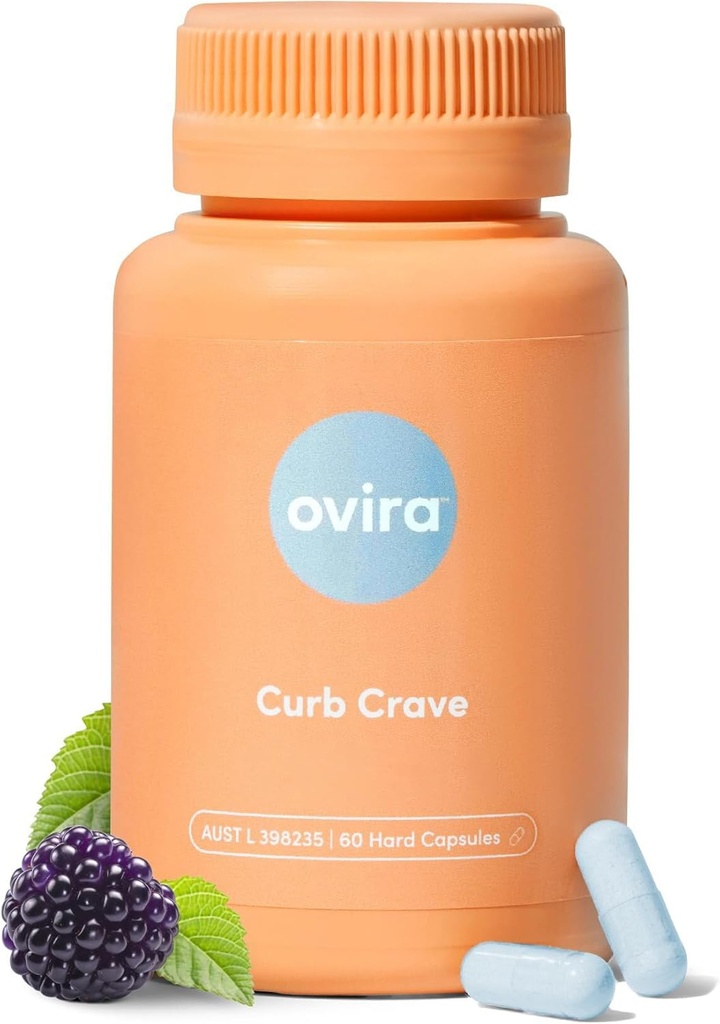Ovira Curb Cravings Συμπληρώματα - Περιέχει Chlorolock, Κάψουλες Ενεργειακής Υποστήριξης, Συμπληρώματα Διατροφής για Άνδρες & Γυναίκες, Χρώμιο-100mg