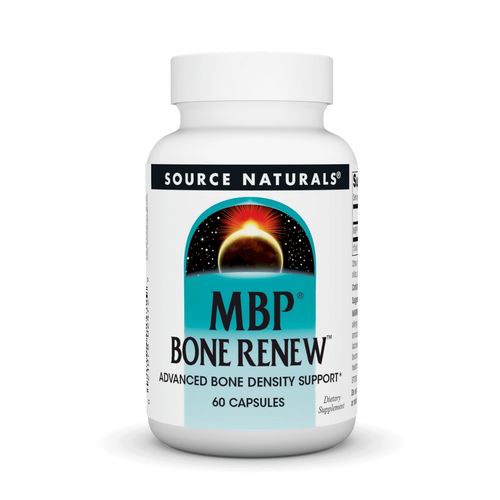 Source Naturals MBP Ανανέωση οστών, πρωτεΐνη γάλακτος για προηγμένη υποστήριξη πυκνότητας* - 60 κάψουλες