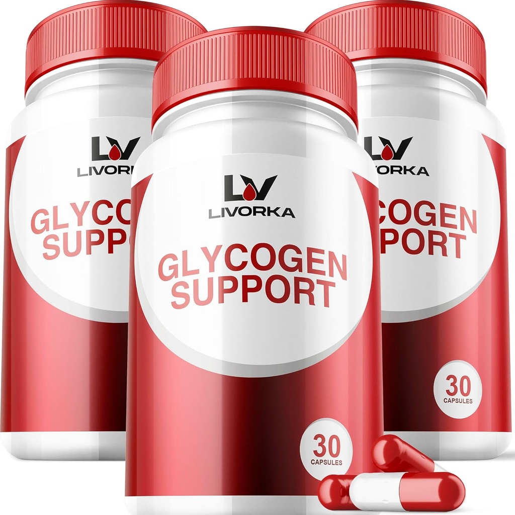 3 Pack - Glycogen Support, Glycogen Control Advanced Formula, Glycogen Capsules, Glycogen Fix with Powerful Materialss, 30 Capsules Per Şişe 90 Days