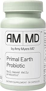 Amy Myers MD Primal Earth Probiotic - Digestive & Immune Support Supplement - Probiotic με βάση το έδαφος - Χωρίς γλουτένη και μη-Dairy - Paleo-Friendly Adult Health Supplement - 30 Κάψουλες