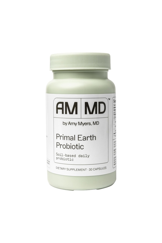 Amy Myers MD Primal Earth Probiyotik - Digestive & Immune Support Supplement - Soil-Based Probiyotik - Gluten-Free & Non-Dairy - Paleo-Friendly Adult Health Supplement - 30 Capsules