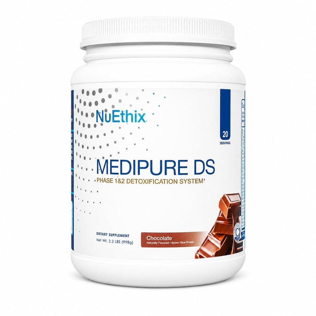 NuEthix Formulations Medipure DS, Rice Protein Aşama 1 & 2 Detoxification System ile birlikte, Vücut Doğal Detoxification Sürecini Desteklemek için Tamam, ( ChocolateNon-Caffeinated), 21 Hizmetler