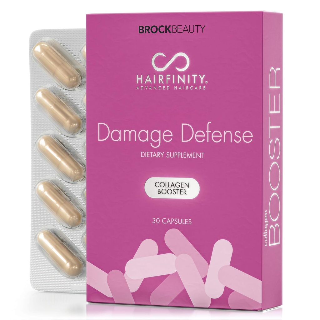 Saçfinity Hasar Savunma Kolajn ATM Saç Supplement for Weak, Brittle Saç - Collagen'ın Sağlıklı Saç Büyümesini Desteklemek - 30 kapsül (1 ay tedarik)
