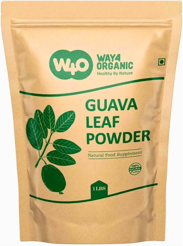 Guava Leaf Powder (100% Natural & Pure), Guava Leaf Tea, Μαλλιά Re-Growth, Δέρμα & Καρφιά, Χωρίς Συντηρητικά, 100% Καθαρά Φύλλα Guava (Pack of 1)