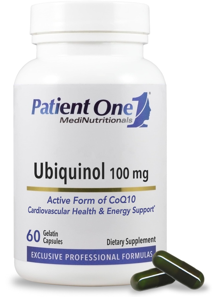 Hasta Bir Ubiquinol 100 mg | Kalp ve Vascular Sağlığı Desteklemek için Tamam* | CoQ10 Aktif Antioksi Formları | 60 Capsules