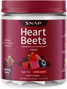 Snap Supplements Heart Beets Organic Beet Root Soft Chews, Cardiovascular Men & Women, CoQ10 & Red Spinach, Heart Health & Circulation Support, Sugar Free, Karma Berry, 60 Chews