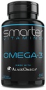 SmarterVitamins Omega 3 Fish Oil, Strawberry Flavor, Burpless, Tasteless, 2000 mg, DHA EPA Triple Strength, Made with AlaskOmega®