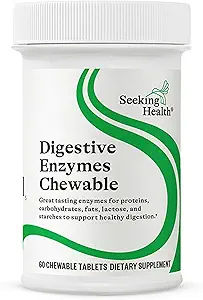 Sağlık Digestive Enzymes Chewable, Vegan ve Vegetarian Enzymatic Supplement'i Amyla, Protease ve Lipase (60 Tablet) ile Sağlıklı Digestion ve Digestive Comfort'ı Desteklemek için