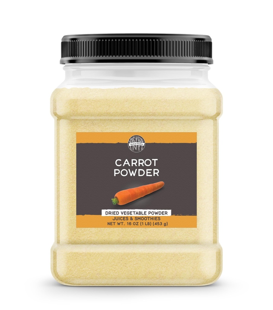Birch & Meadow Carrot Toz, 1 lb, Smoothies & Juices, Sebze Toz, Beta Carotene