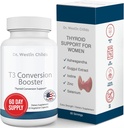 Dr. Westin Childs - T3 Adversion Booster - Thyroid Υποστήριξη για γυναίκες με υποθυρεοειδισμό & Χασιμότο - Iodine, Ashwagandha, Guggul Extract, Selenium & Zinc Complex - 60 Υπηρεσίες