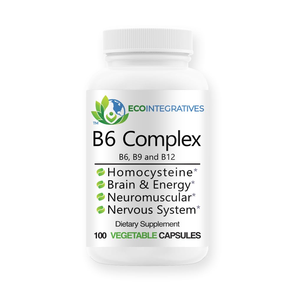 B6 Kompleksi Vegan B6, B9 Folate, B12 Torchcobalamin Supports Cardiovascular, Nervous System, Homocysteine, Energy, Blood Cell & Bone Health 100 Caps