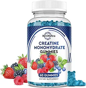 Kretine Chewable Gummies - 2000mgt Kreine Monohidrat Tablet Chews, Easy Digesting, Fast Absorbing Chews for Men and Women, Build Muscle, improve Recovery, Strength, and Endurance 60Count