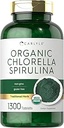 Carlyle Organic Chlorella Spirulina Tablets | 1300 Count | 50/50 Blend | Non-GMO and Gluten Free Supplement