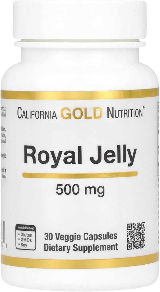 California Gold Nutrition Royal Jelly, 500 mg, 30 Veggie Caps