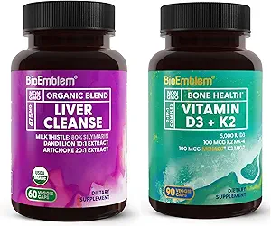 BioEmblem Vitamin D3 K2 USDA Organik Liver Cleanse
