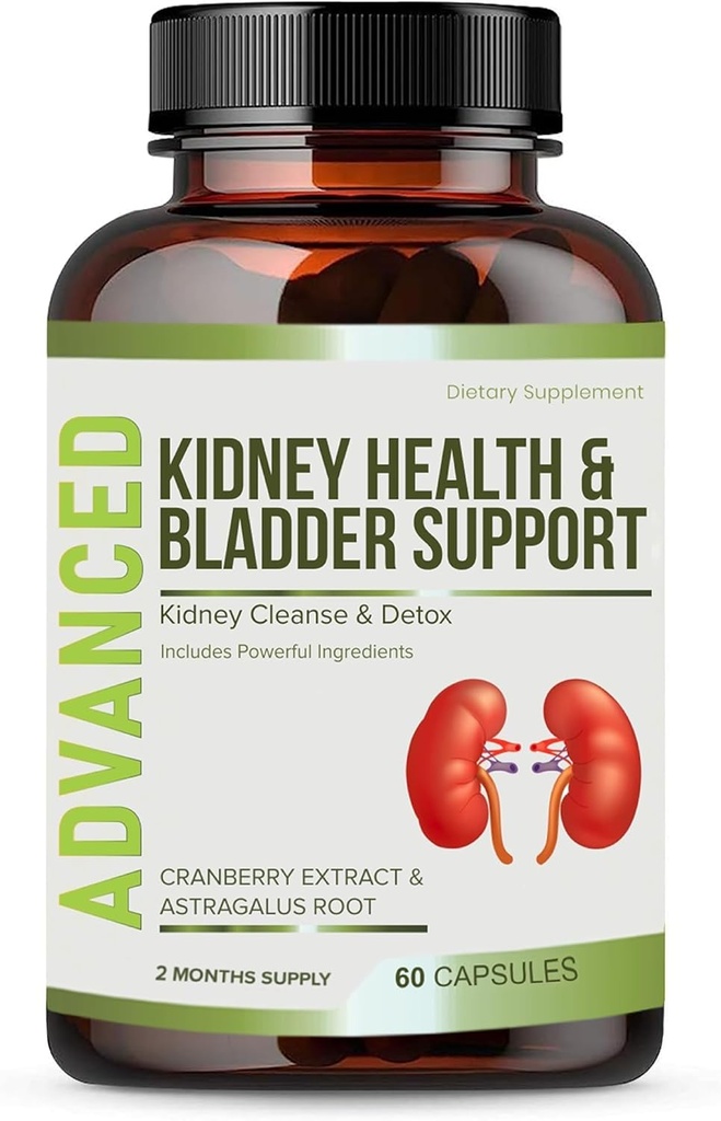 Kidney Cleanse Detox & Tamir ve Bladder Support- Kidney Support Supplement for Kidney Restore with Chanca Piedra,Cranberry, Juniperges for Kidney Detox and Bladder Health.60 Day Supply