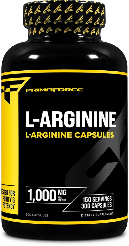 Primaforce L-Arginine (300 Capsules, 150 Hizmet / 1000 mg L-Arginine Per Servis) | Ekstra Kuvvetli Amino Asit Supplement for Men and Women - Gluten Free, Non-GMOMO