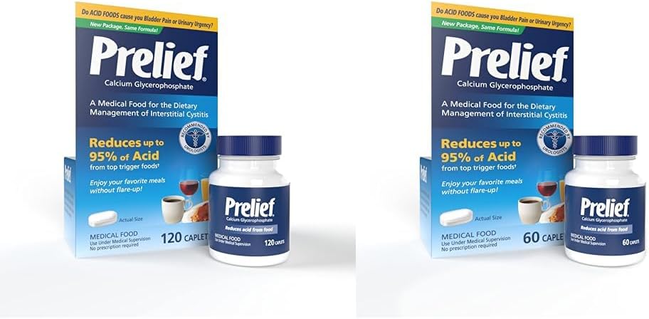 PRELIEF Acid Reducer Caplets Dietary Supplement, 120 και 60 Count