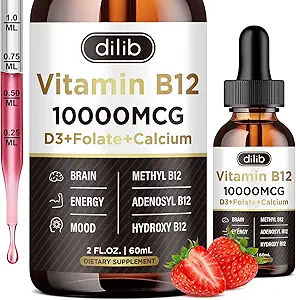 B12 Vitamini Sublingual 10000 mcg, Triple B-12 Kompleksi Tamam, Kadın ve Erkekler için Metrika ve Enerji Uyarısı, Metabolism & Health Supportated B 12 for Metabolism & Health Support