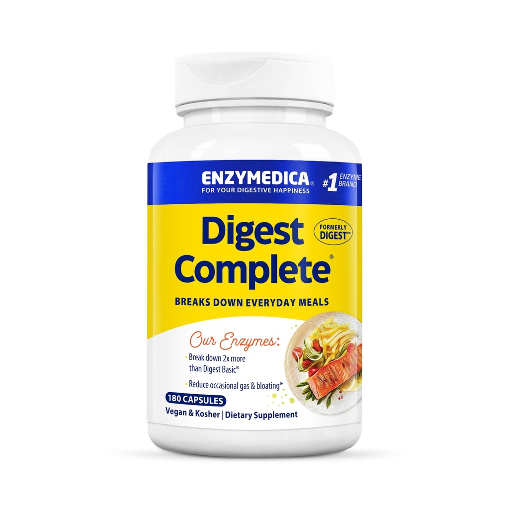 Enzymedica Digest, Full-Range, Everyday Digestive Enzymes, προσφέρει γρήγορη δράση αερίου & Bloating Relief, 180 Count (FFP)