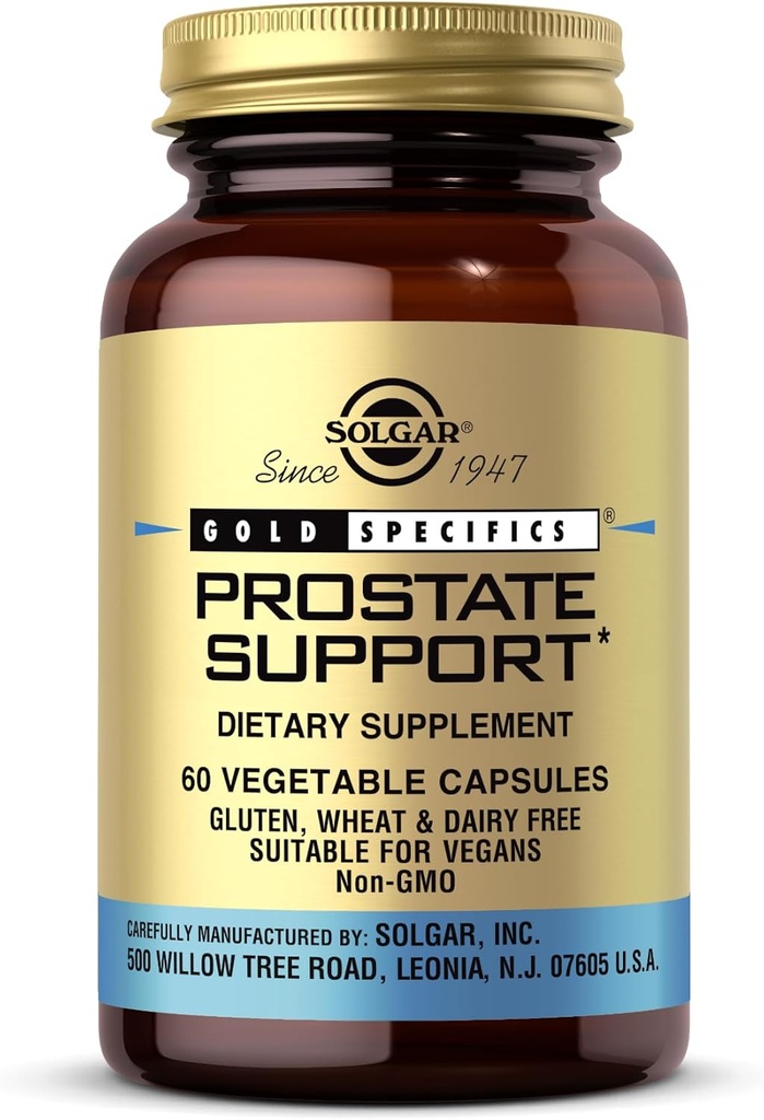 Solgar Prostate Support - 60 Sebze Capsules - Non-GMO, Vegan, Gluten Free & Dairy Free - 30 Hizmet