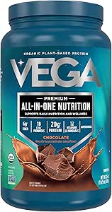 Vega Organik All-in-One Vegan Protein Tozu, Çikolata - Superfood Malzemeler, Immunity Support, Keto Friendly, Pea Protein for Women & Men, 25 Oz (Pazarlama May Vary)
