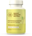 Doğru Sağlık Nutra Ashwagandha Capsules - 60 Kont - 1300 mg Oda başına - Siyah Pepper ile Erkekler ve Kadınlar için Kara Pepper'a yönelik olarak - ABD'de Yapılan Supplementler