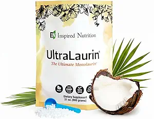 UltraLaurin ® Monolaurin Supplement for Immune Support and Gut Health - Monolaurin Pellets - 21oz - 200 Hizmet, 3000 mg Her Şey
