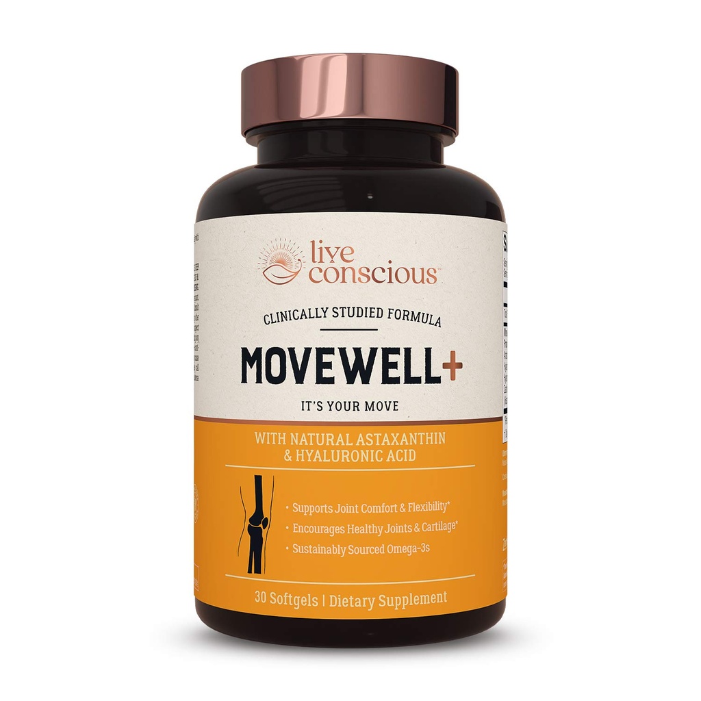 Canlı Bilinçli Ortak Sağlık Supplement - MoveE Antarktika Krill Oil, Natural Astaxanthin ve Hyaluronic Asit | Outperforms Glucosamin