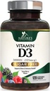 Βιταμίνη D3 5000 IU (125 mcg) Συμπλήρωμα επιπλέον δύναμης βιταμίνης D Μασώμενο για την Ανοσολογική Υποστήριξη - Συμπληρώματα οστών, δοντιών και μυών - Χωρίς ζάχαρη, χωρίς γλουτένη - 120 δισκία
