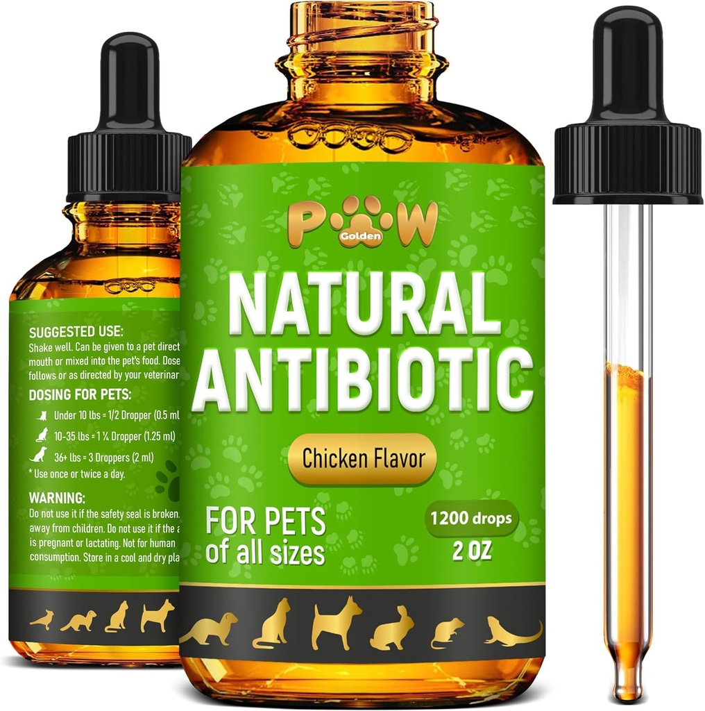 Tavuk Flavor ile Köpek Antibiyotikleri | Enfeksiyon, UTIs, Allergies, Runny Nose | Digestive Support | Farklı Breeds and Ages | Cranberry in The Piano | 2 Oz