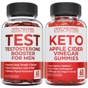 Ατλαντίδα Διατροφική τεστοστερόνη Booster 60 Gummies + Κετό μηλίτη μηλίτη ξύσμα 60 Gummies