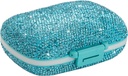 Travel Pill Container Medicine Organizer Καθημερινή Purse Pill περίπτωση Χαριτωμένο Pill Βιταμίνη κουτί Μικρό Pocket Hill Κάτοχος Mini Pill Organizer για το συμπλήρωμα (μπλε)