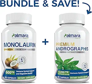 Palmara Health Premium Monolaurin 600 mg + Andrografi