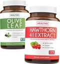 Zeytin Yemekleri ve Hawthorn Extarct - Sağlıklı Herbs Sche - Zeytin Leafdüksiyonu% 20 Ol Europein & Hawthorn Berry 4:1 Ekstraksiyon - 2660 mg Fresh Cave (120 Caps)