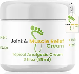Gout ve You Relief Cream Cream for Joint Discomfort, Flare-Ups, Tendon - Hızlı Acting Muscle Ache Relieving Rub with Arnica/Ilex Leaf Extract, Aloe Vera and Tea Tree Oil