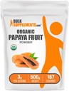 BulkSupplements.com Βιολογική σκόνη φρούτων Παπάγιας - Γεύσης σκόνη, που προέρχεται από Carica Παπάγια Φρούτα - Χωρίς γλουτένη, 3g ανά Σερβίρισμα, 500g (1.1 lbs) (πακέτο των 1)