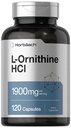 Horbäach L Ornithine HCl | 1900 mg | 120 Capsules | Non-GMO & Gluten Free Supplement Supplement Supplement