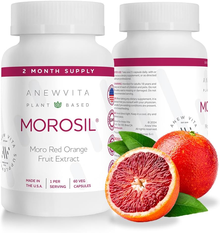 Yeni bir VitaMoMorosil: Men & Women | Wellness & Vitality | Moro Red Orange | Non-GMO, Gluten Free, 60 Sebze Kapsülleri | ABD'de Yapılan