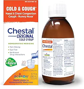 Boiron Göğüssel Yetişkin Cold and Cough Syrup for Nasal and Chest Congestion, Runny Nose, and Sore Throat Relief - 6.7 Fl oz