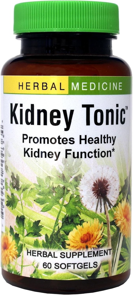 Herbs, Etc. Kidney Tonic Softgels - Function Supplement - Natural with Dandelion, Saw Palmetto & Parsley - 60 Softgels (60 hizmet)