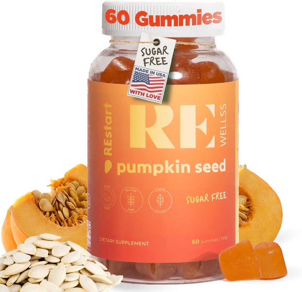 Candy Seed Oil Gummies I Sugar Free Gluten Free Non GMO Organic Diyetary Supplements I Saç Büyüme, Glowing Skin Prostate Health Urinary Tract Support I 240 Grams I Pack of 60