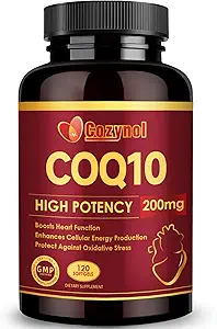 PQQ & Omega 3 ile CoQ10 200 mg Softgels, maksimum Abhidrasyon Coenzyme Q10, Kalp ve Enerji Sağlığı için Güçlü Antioksi, 120, 4 Ay Supply, Non-GMO